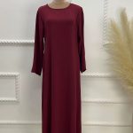 Elegant Women’s Islamic Inner Slip Dress | Premium Fabric, Full Sleeve Crew Neck