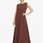 Neuness Essential Sleeveless Maxi Dress Super Nida Kori | نيو نِس إيسينشال فستان ماكسي بدون أكمام قماش سوبر ندى كوري