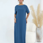 Elegant Women’s Islamic Inner Slip Dress | Premium Fabric, Half Sleeve Crew Neck