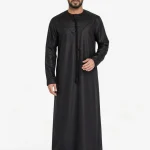 Neuness Exclusive Black Emirati Kandora for Men
