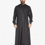 Neuness Exclusive Black Saudi Kandora for Men