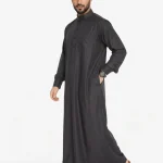 Neuness Premium Black Saudi Kandora for Men