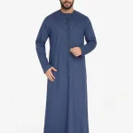 Neuness Exclusive Navy Blue Emirati Kandora for Men
