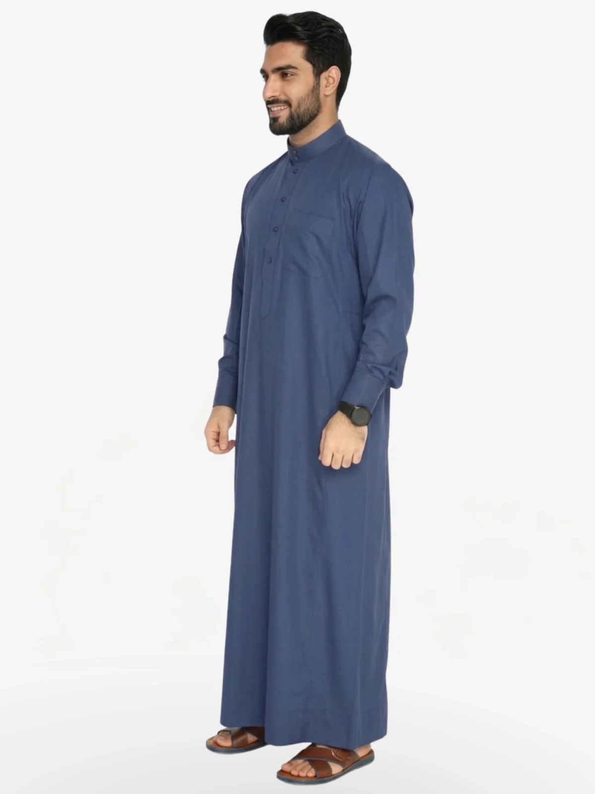 Neuness Exclusive Navy Blue Saudi Kandora for Men – Neuness Dubai