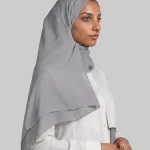 Neuness Dujalil Chiffon Hijab- Grey